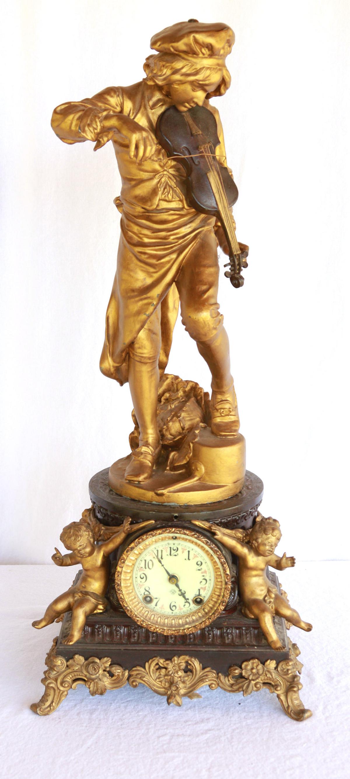Speltzer Ansonia Figural Clock (1 of 5)