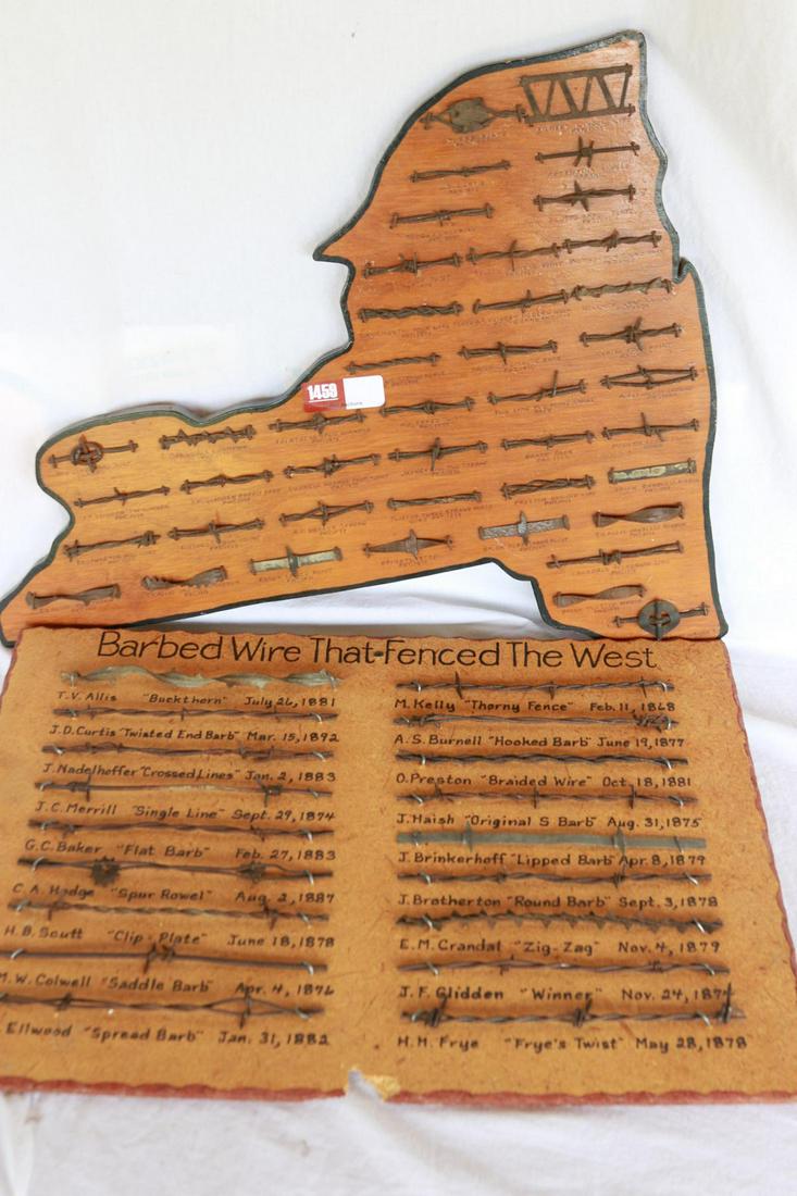 (2) Collection Barbed Wire Displays (1 of 3)