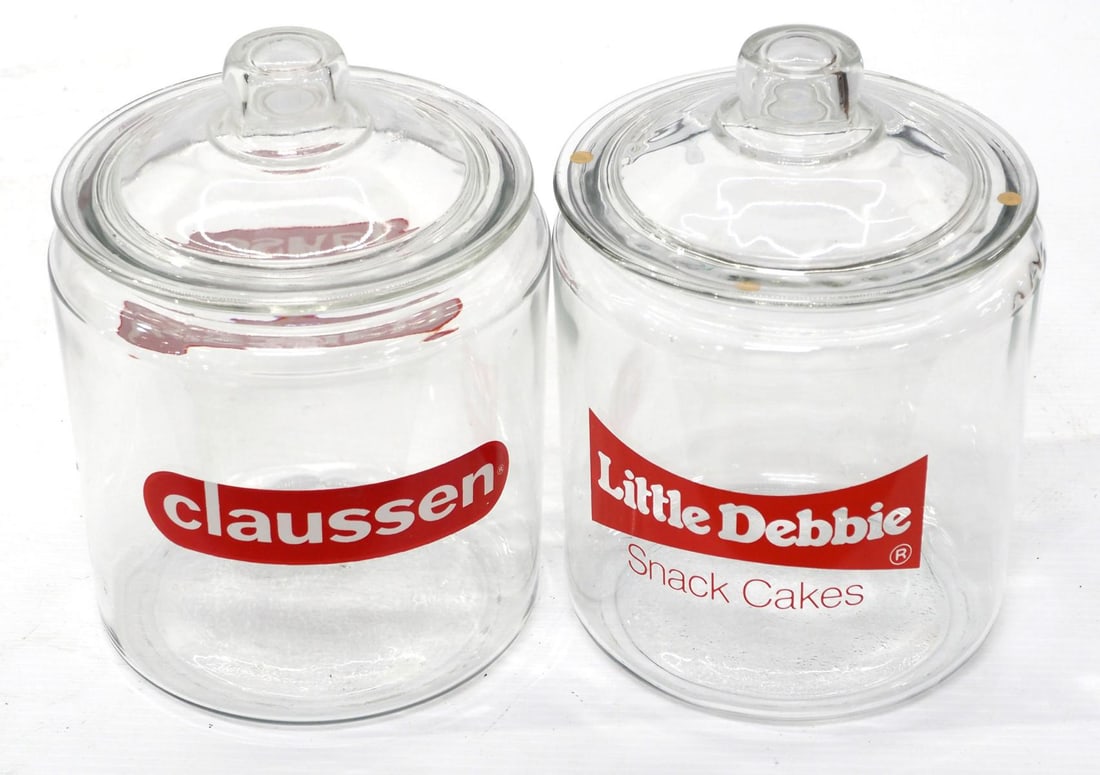 (2) Country store glass display jars (1 of 2)