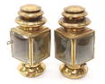 Pair of brass kerosene auto lamps