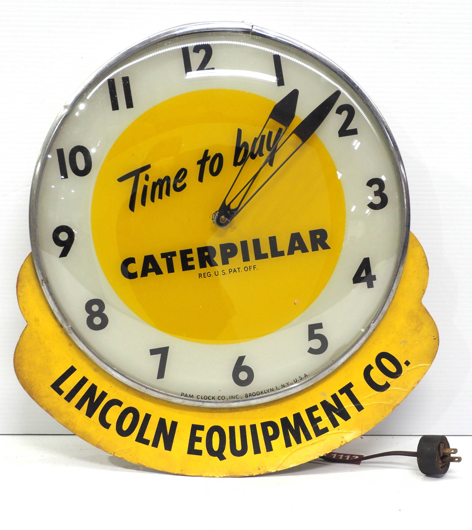 Lighted Caterpillar Clock Auction