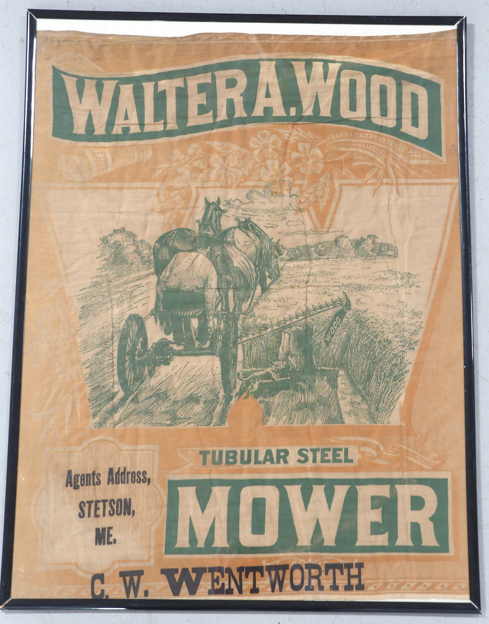 Framed Walter A Wood linen sign (1 of 1)