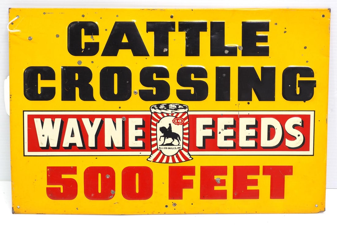 Wayne Feeds Cattle Crossing sign (1 of 2)