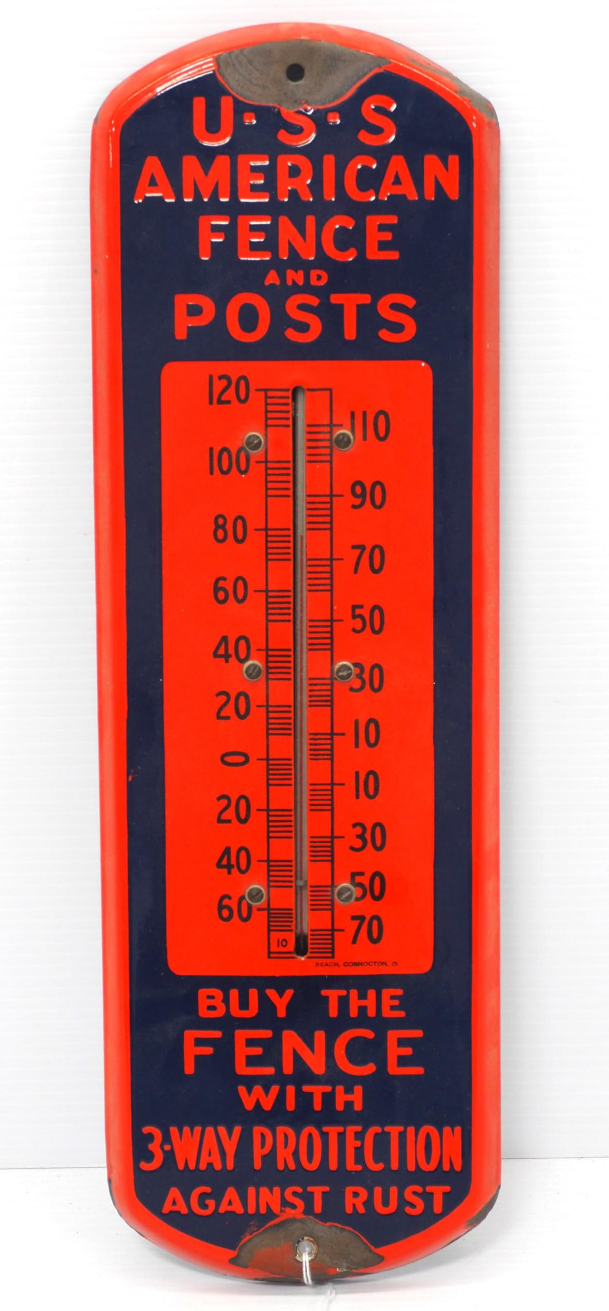 U.S.S. American Fence and Posts thermometer (1 of 2)
