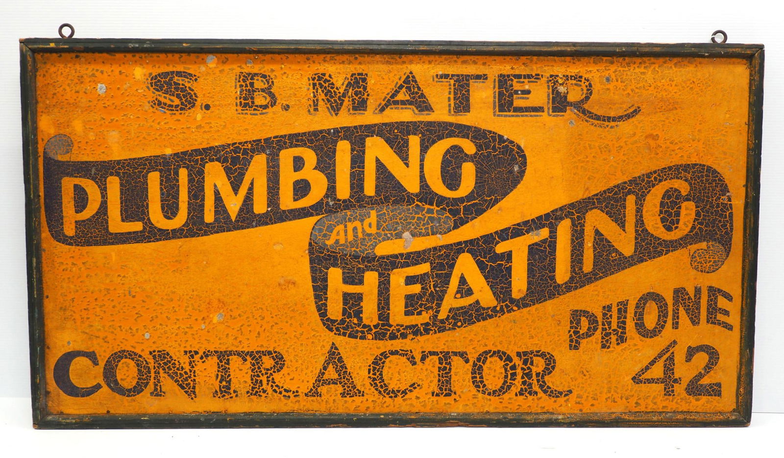 Early large wood framed trade sign (1 of 3)