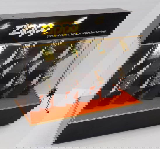 Zippo Display Case With (12) Lighters