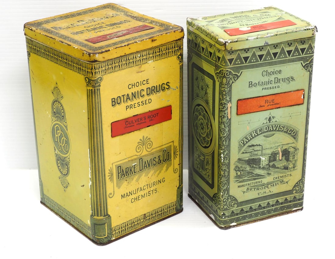 (2) Parke Davis Druggist tins (1 of 3)