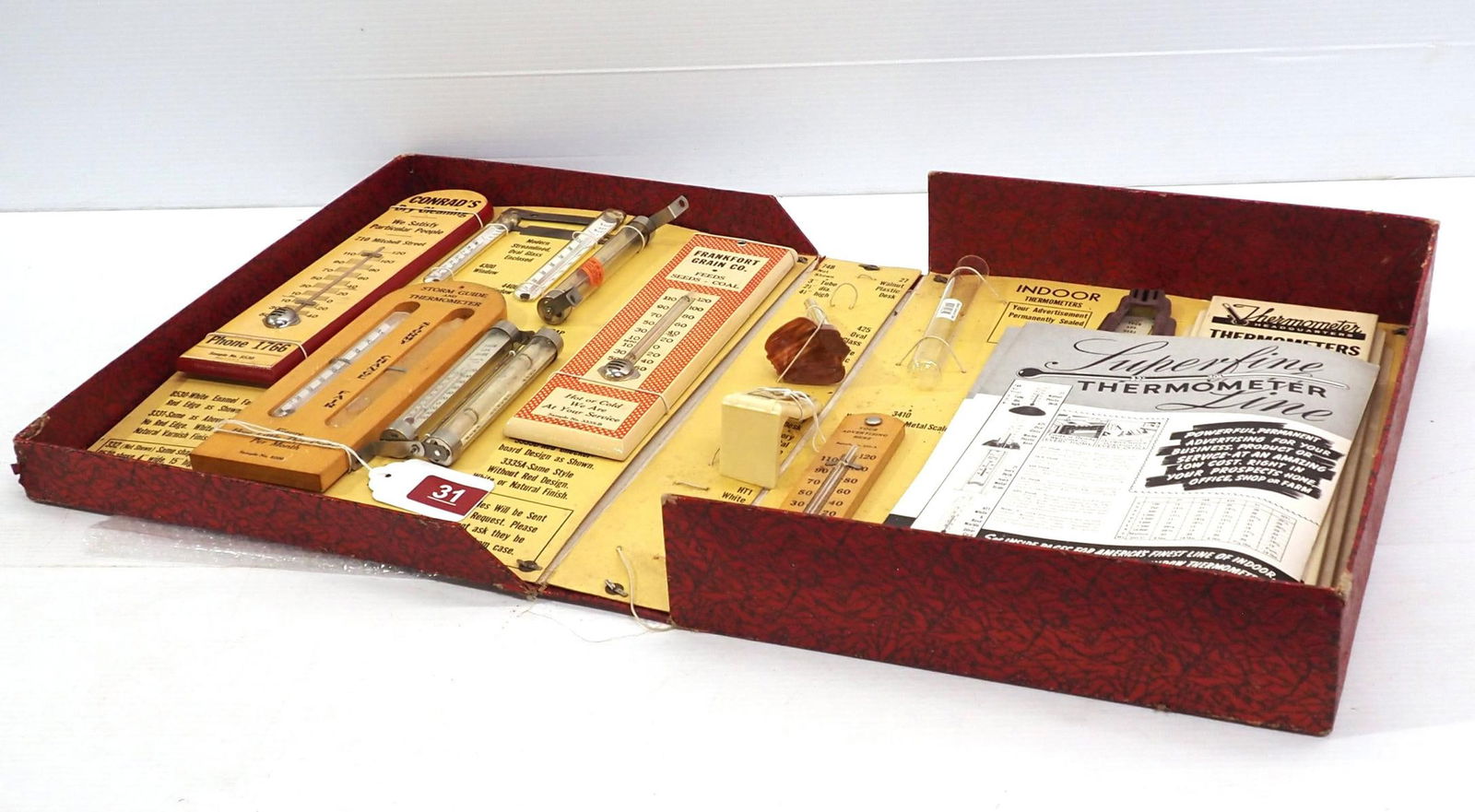 Case with 16 sample thermometers (1 of 3)