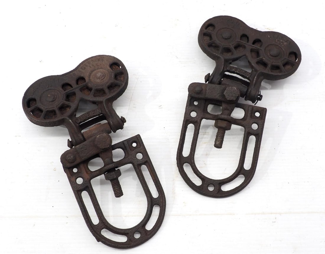 (2) G.E. Porter "Queen" barn door hangers (1 of 4)