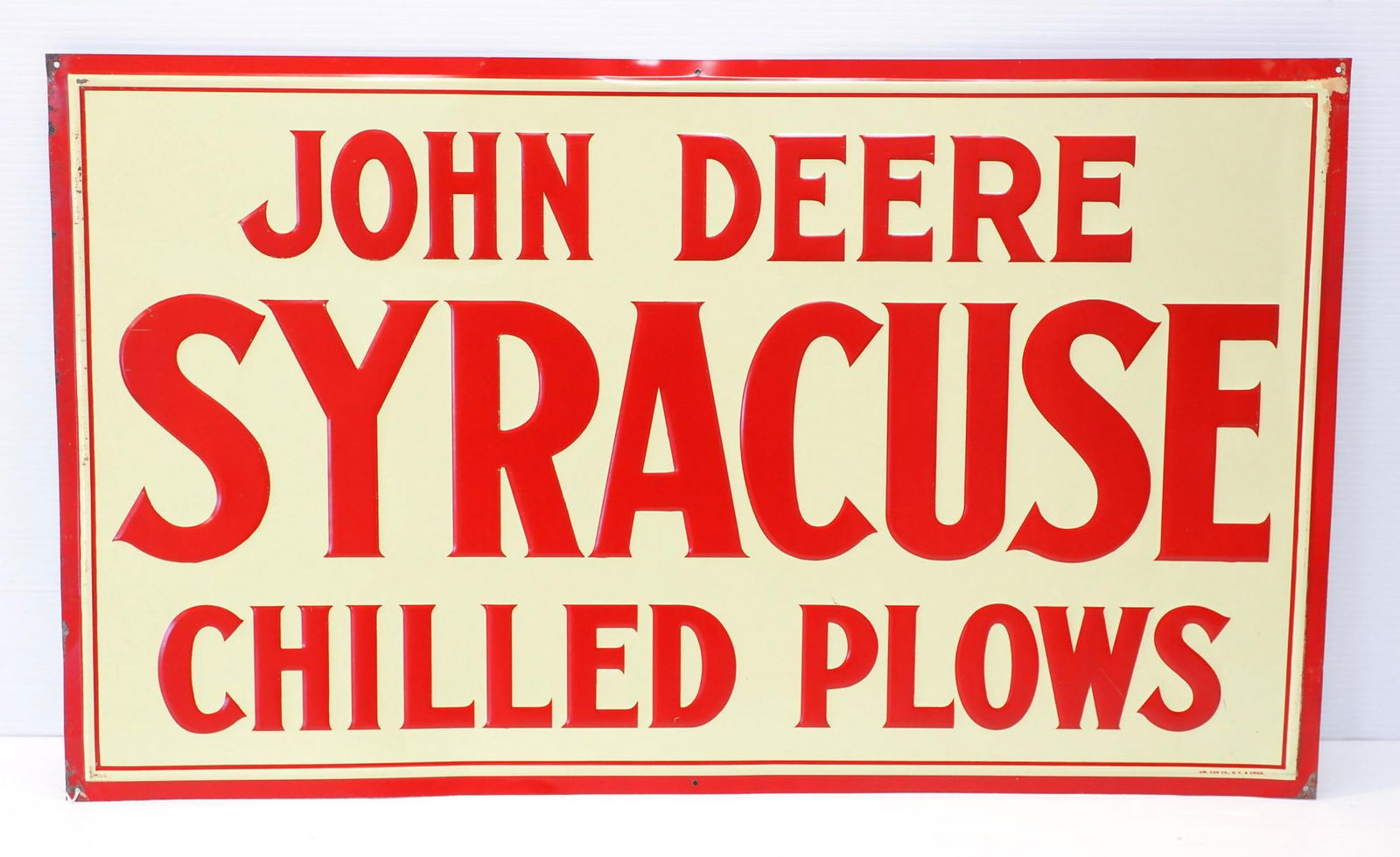 John Deere Syracuse Chilled Plows sign (1 of 3)