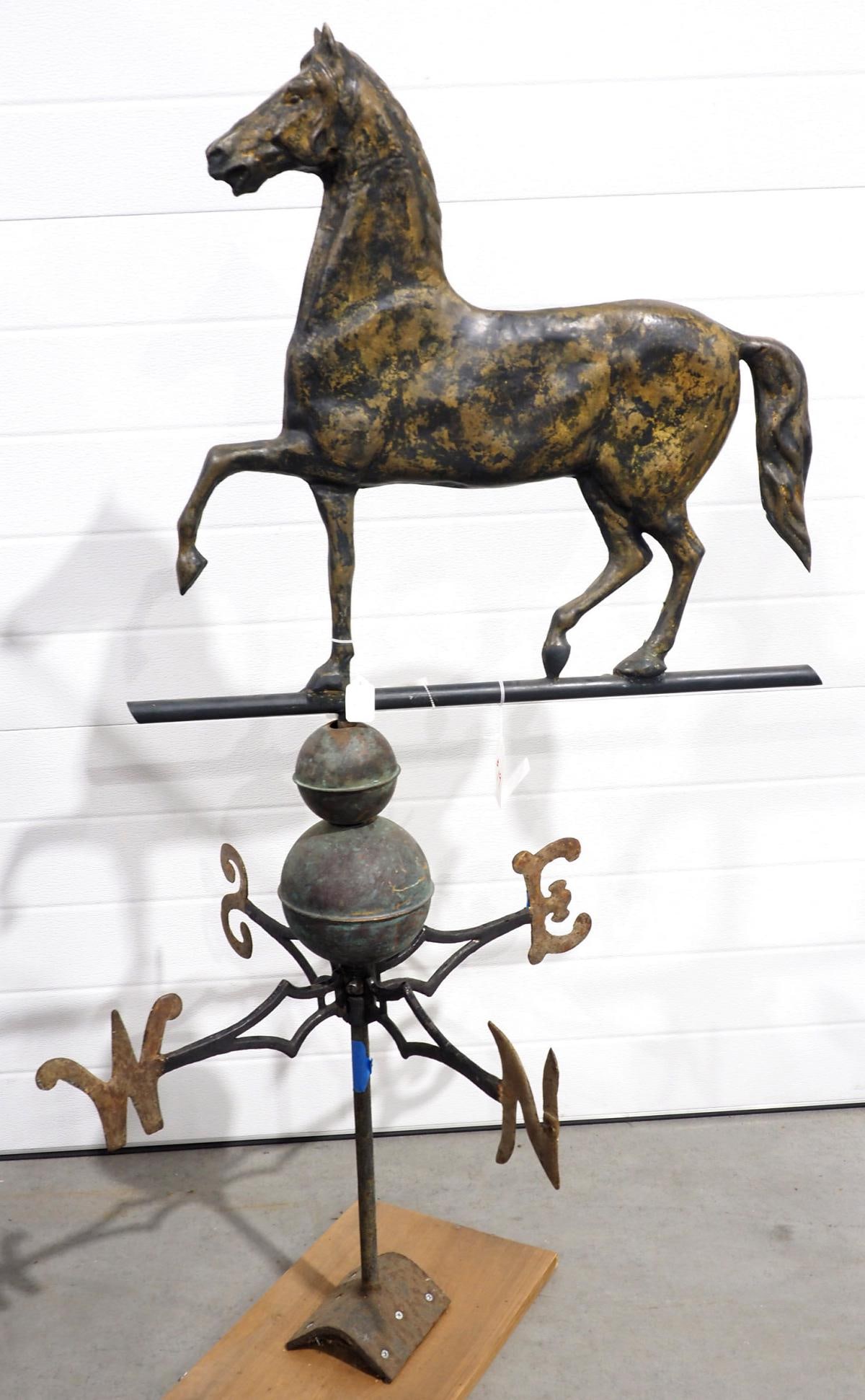 Copper fancy horse weathervane (1 of 5)