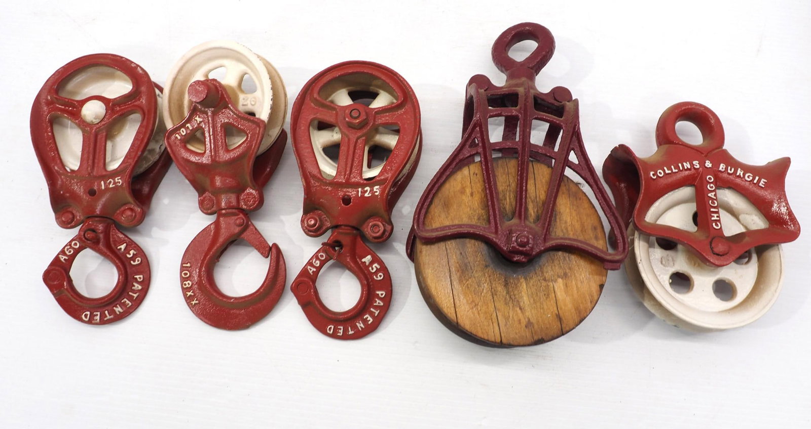 (5) Hay pulleys: (5) Hay pulleys