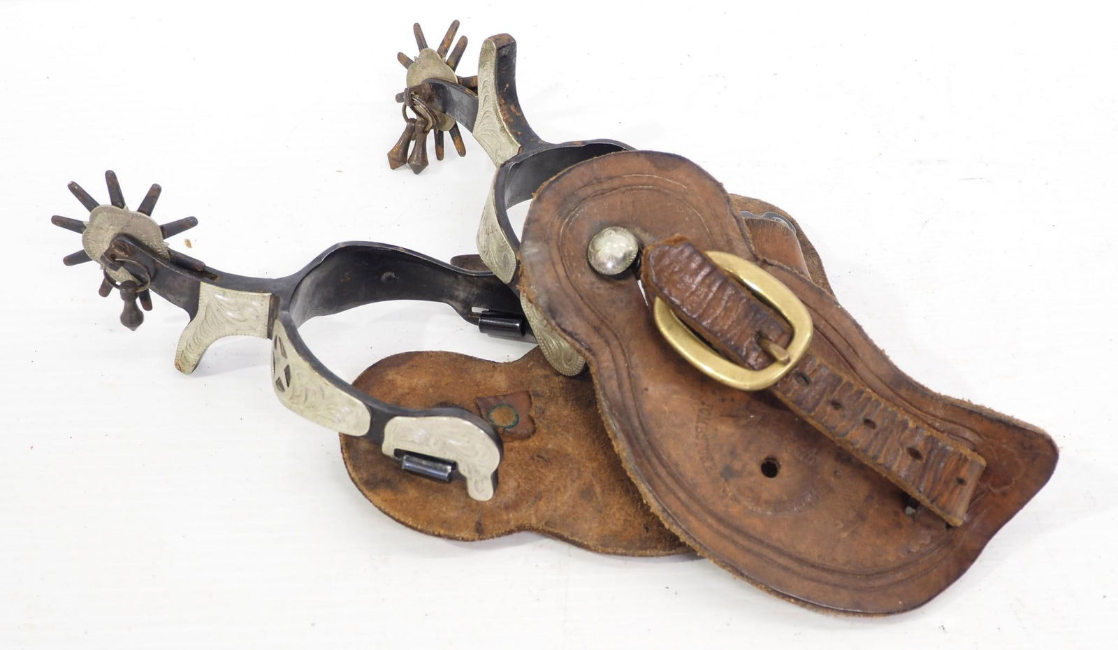 Pair of fancy silver spurs (1 of 3)