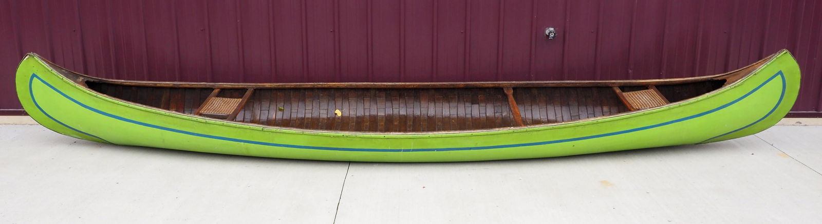 Canoe with light green paint (1 of 7)