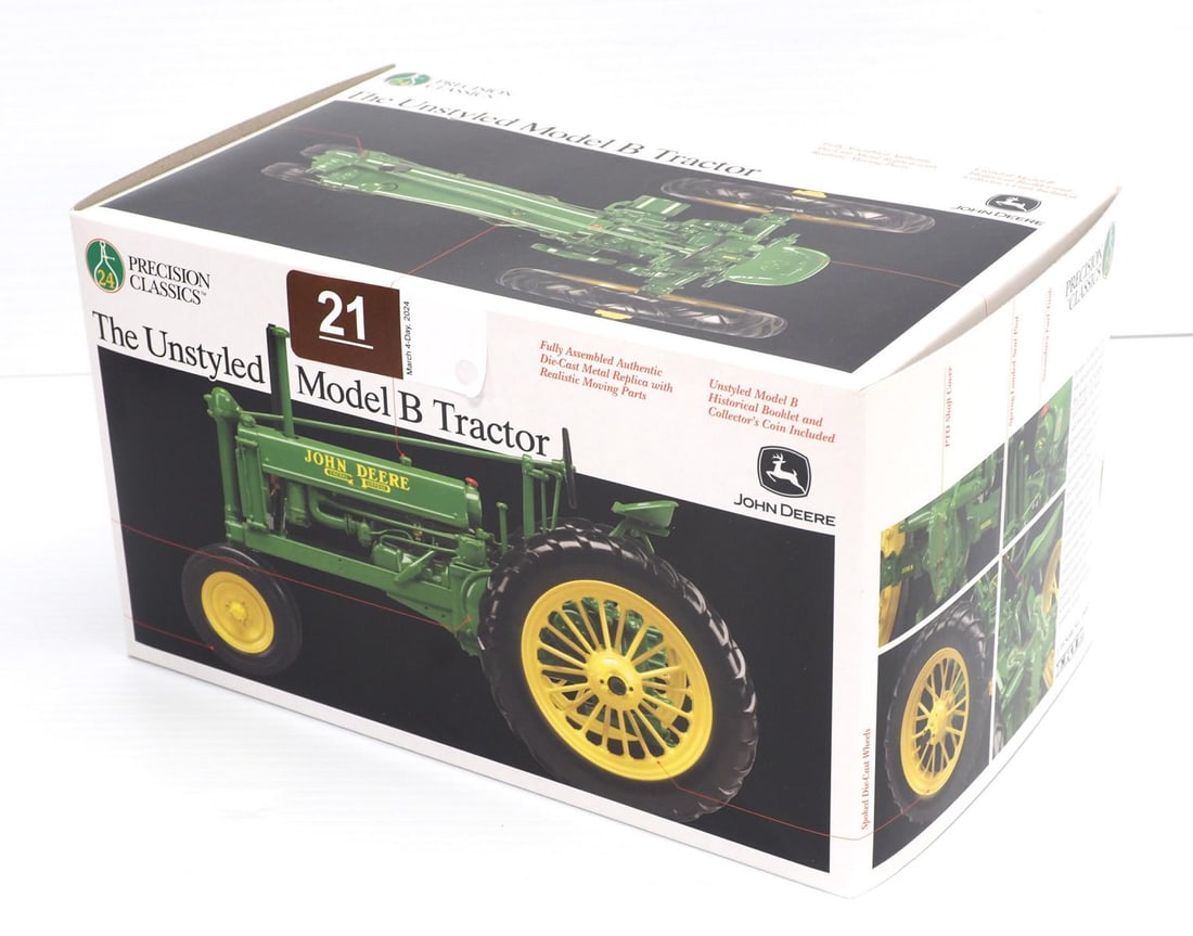 Ertl John Deere Unstyled B Tractor: Ertl 1/16 scale John Deere Unstyled B Tractor, Precision Classics #24 - NIB