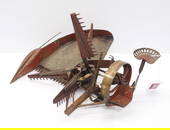 Salesman sample horse-drawn grain binder