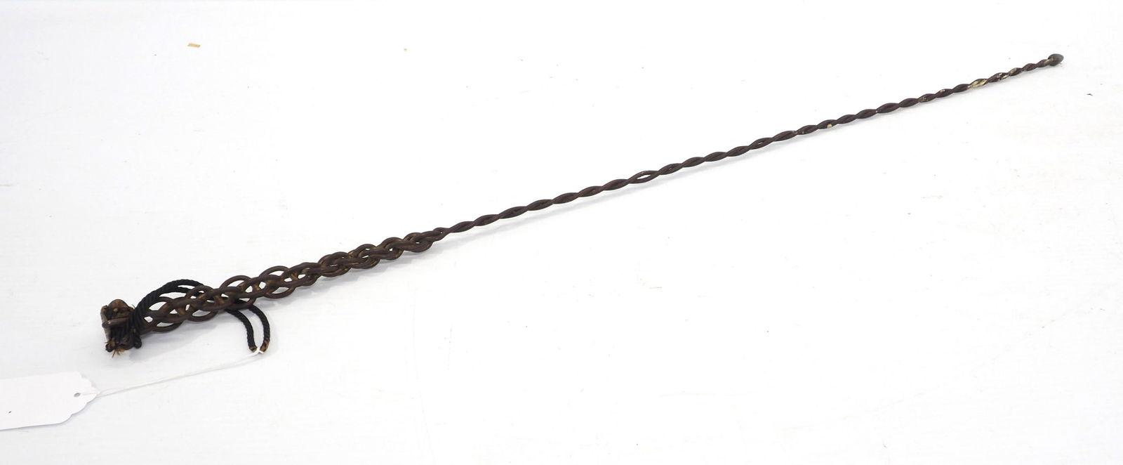 S. Barrsteed Fence wire cane with brass tag (1 of 4)