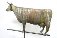 Copper cow weathervane