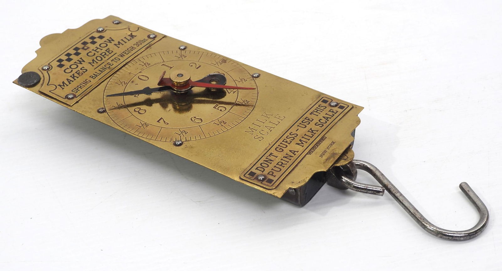 Purina Cow Chow brass face milk scale (1 of 3)