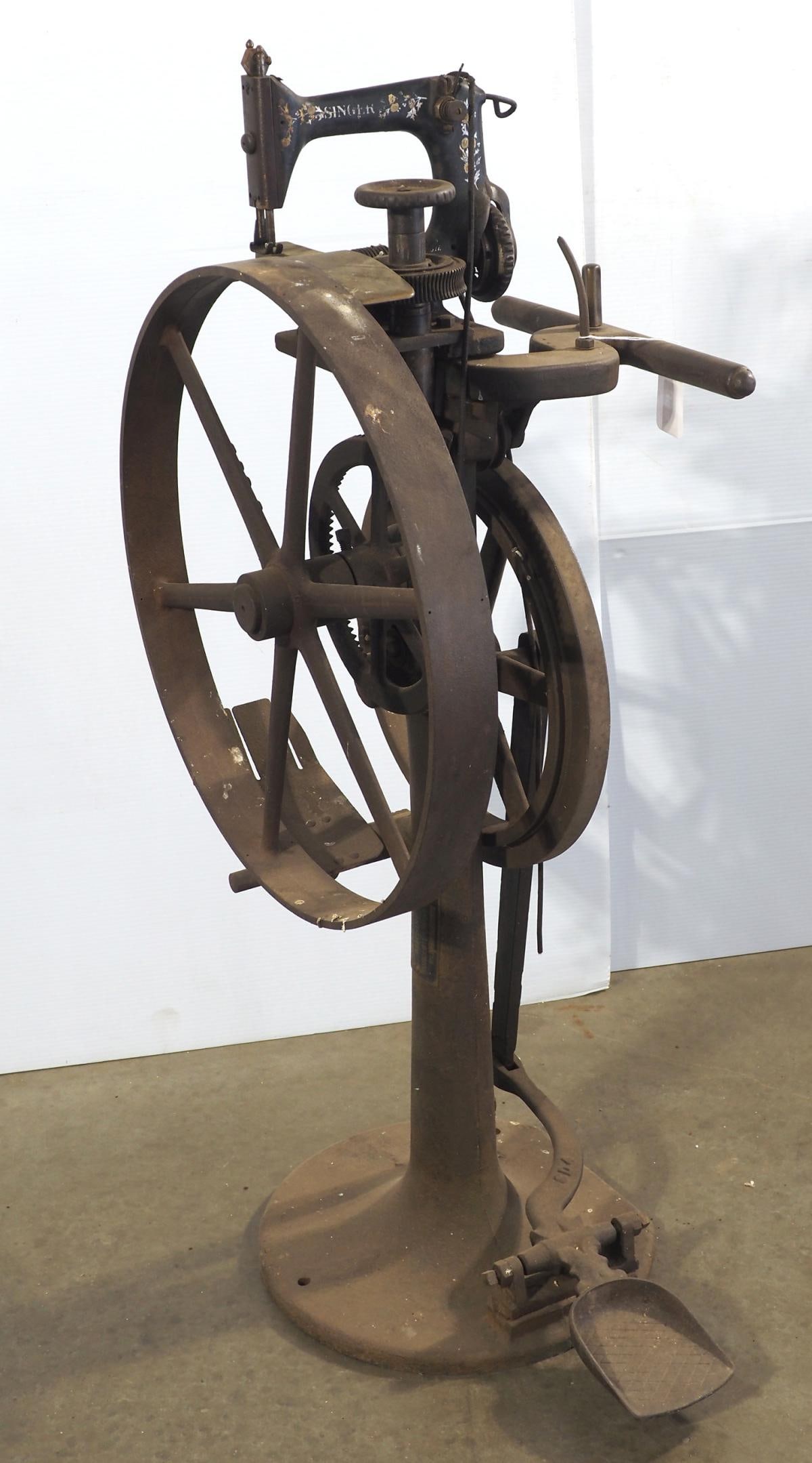 Early iron foot-powered Singer sewing machine (1 of 4)