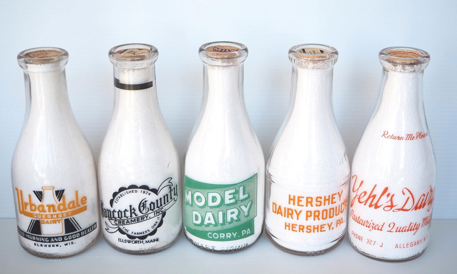 (5) 1 quart milk bottles (1 of 2)