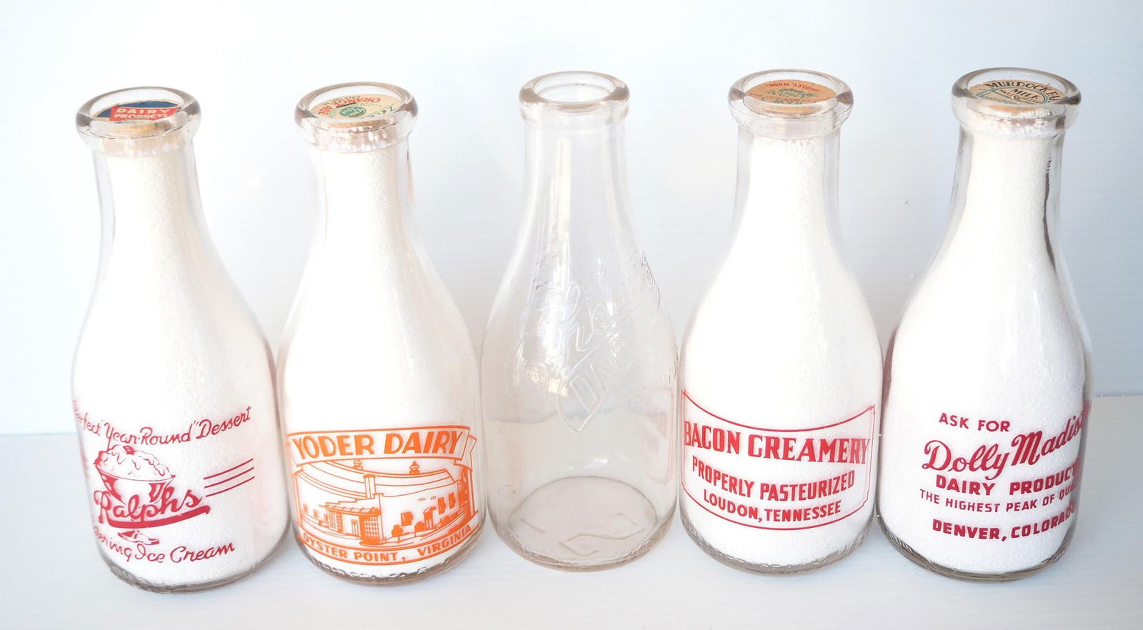 (5) 1 quart milk bottles (1 of 2)