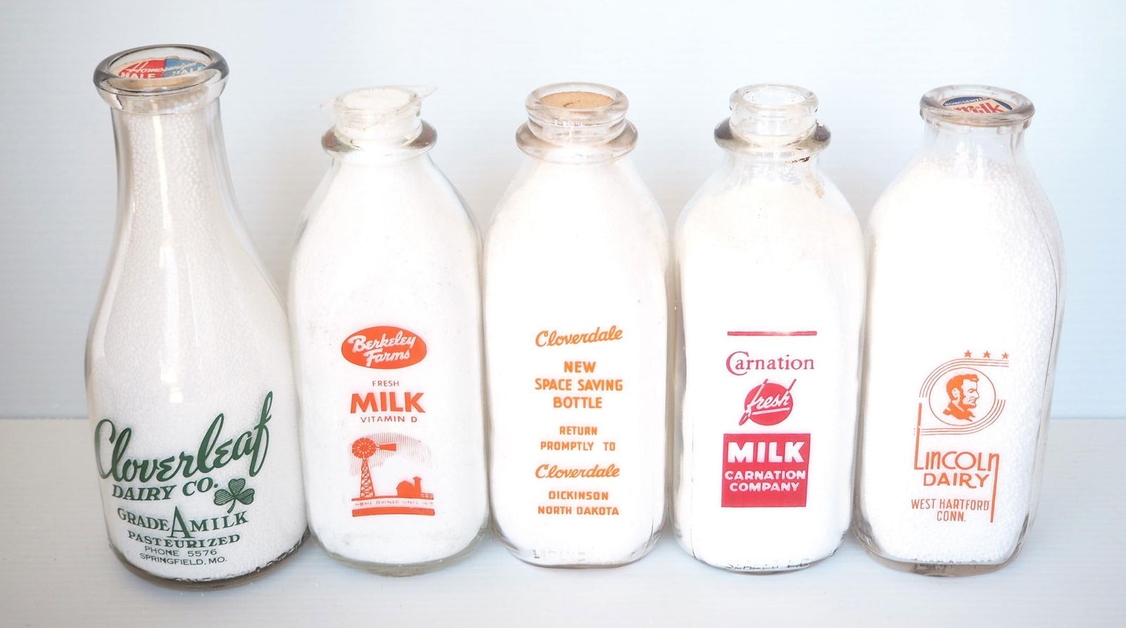 (5) 1 quart milk bottles (1 of 2)