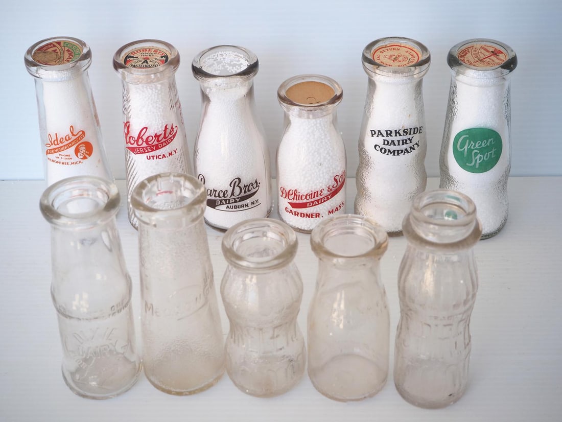 (11) Half pint milk bottles (1 of 2)