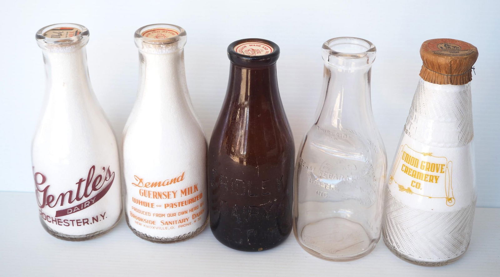 (5) 1 quart milk bottles (1 of 4)