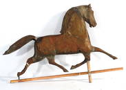 Copper full-body horse weathervane