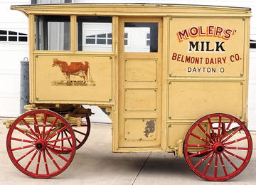 Horse-drawn milk delivery wagon