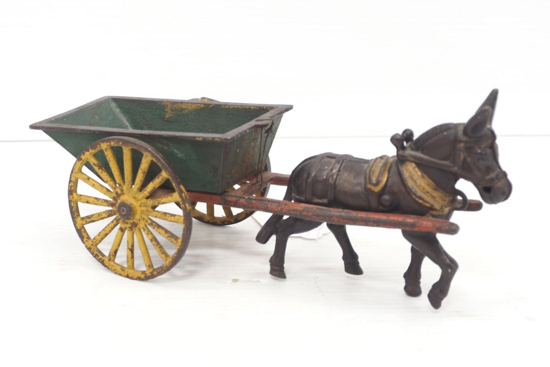 Cast iron donkey and cart (1 of 3)