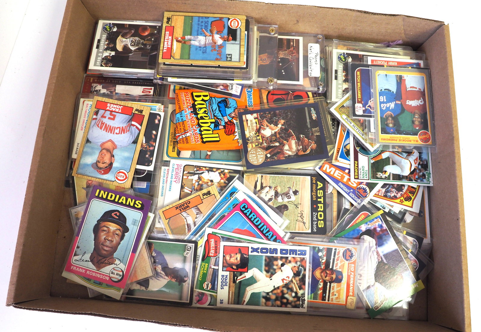 Box of 1970's to 1990's Assorted Baseball & Basketball Cards (1 of 2)
