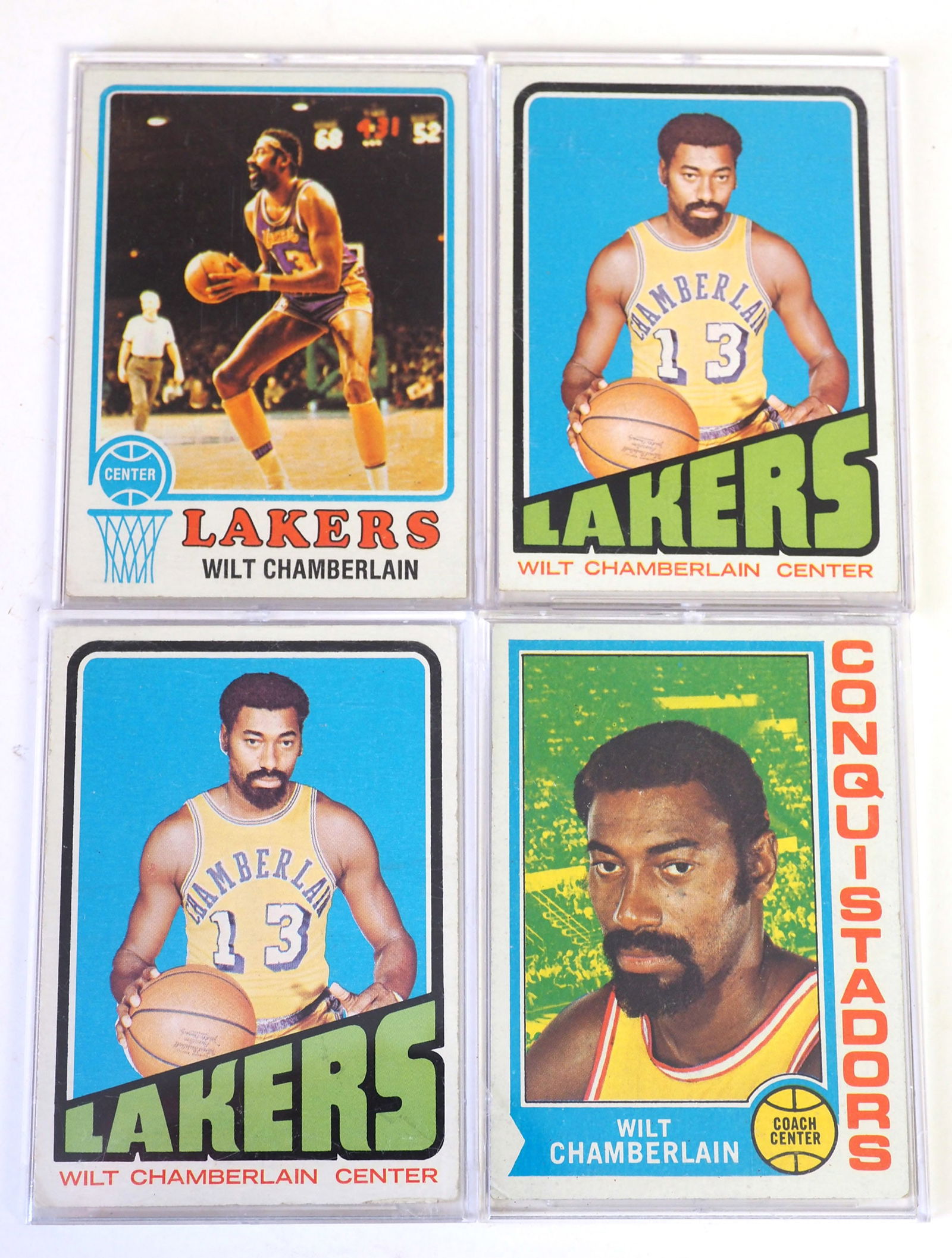 (4) 1960's Wilt Chamberlain Vintage Cards (1 of 2)