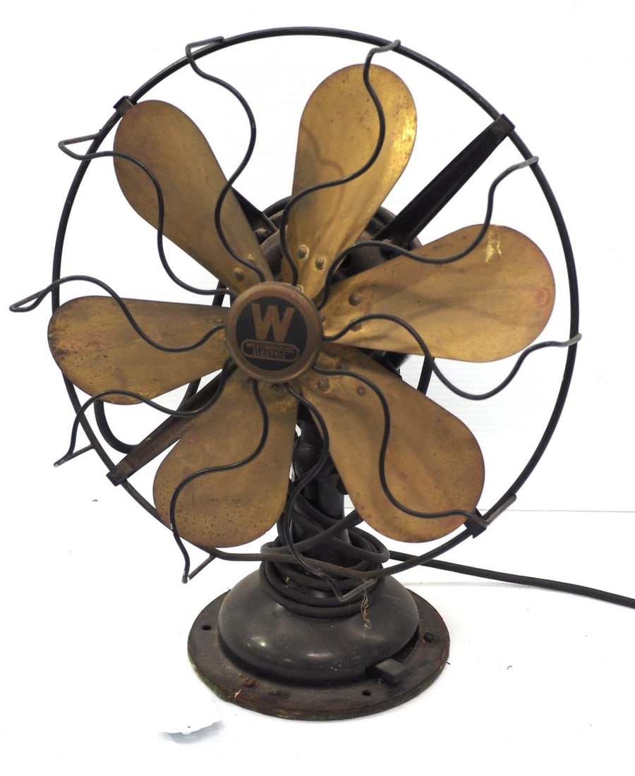 Westinghouse Electric brass-blade fan (1 of 3)
