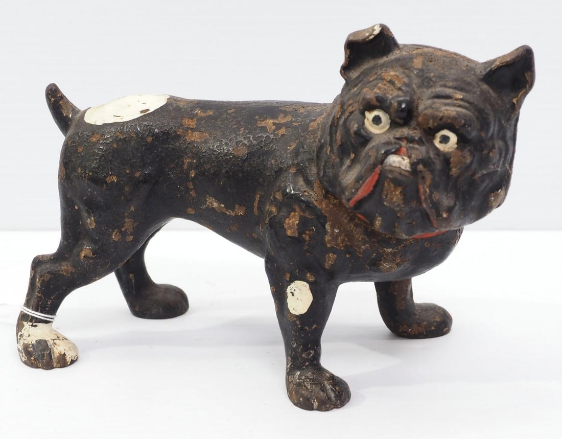 Bulldog cast iron door stop: Bulldog cast iron door stop, 9"L x 6.5"H