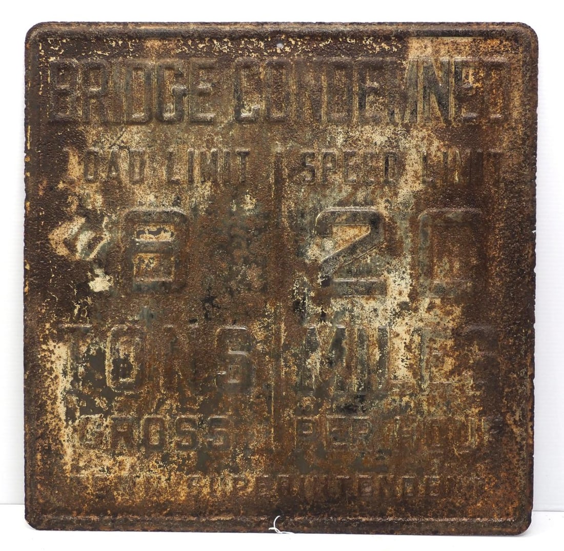 Bridge Condemned speed limit sign (1 of 2)