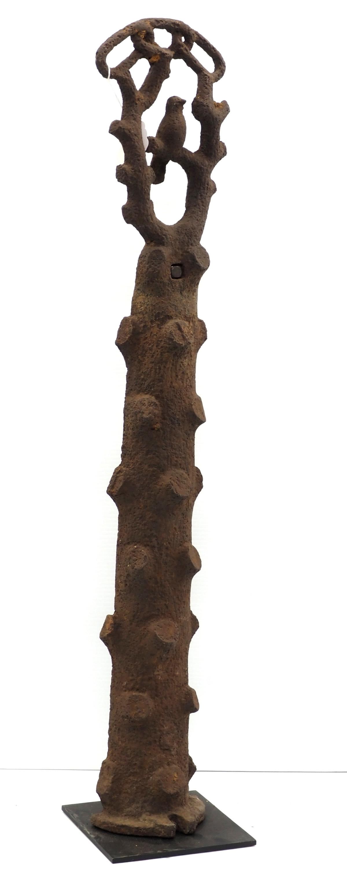 Cast iron tree branch hitching post (1 of 3)