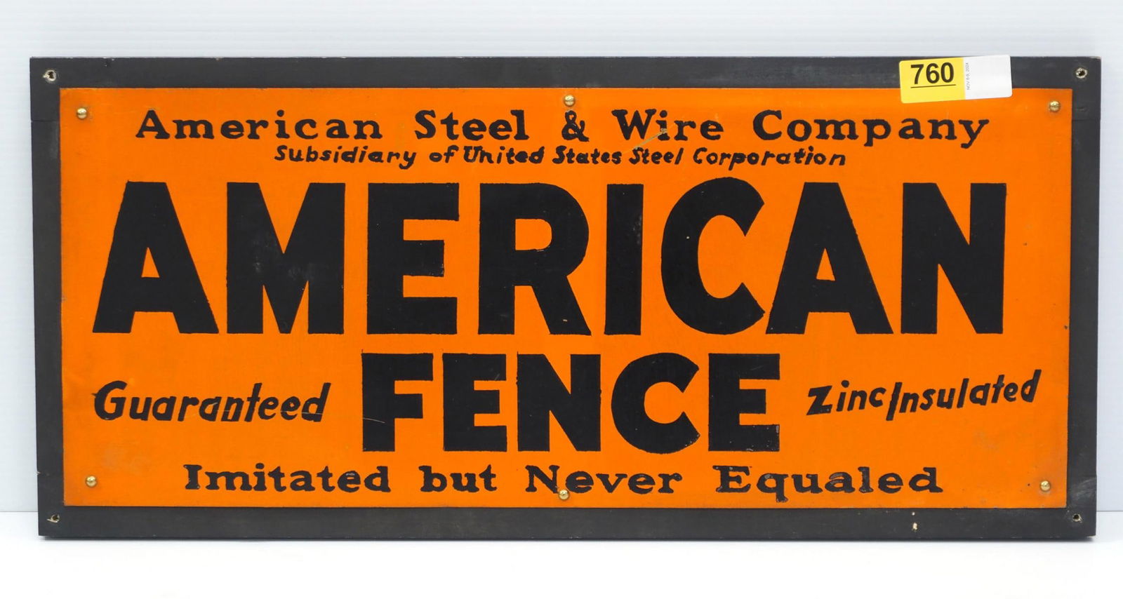 American Fence sign mounted to board (1 of 2)