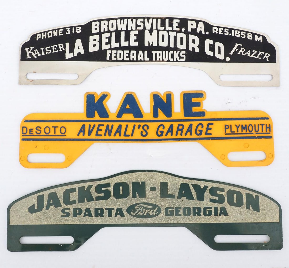 (3) License plate toppers (1 of 2)