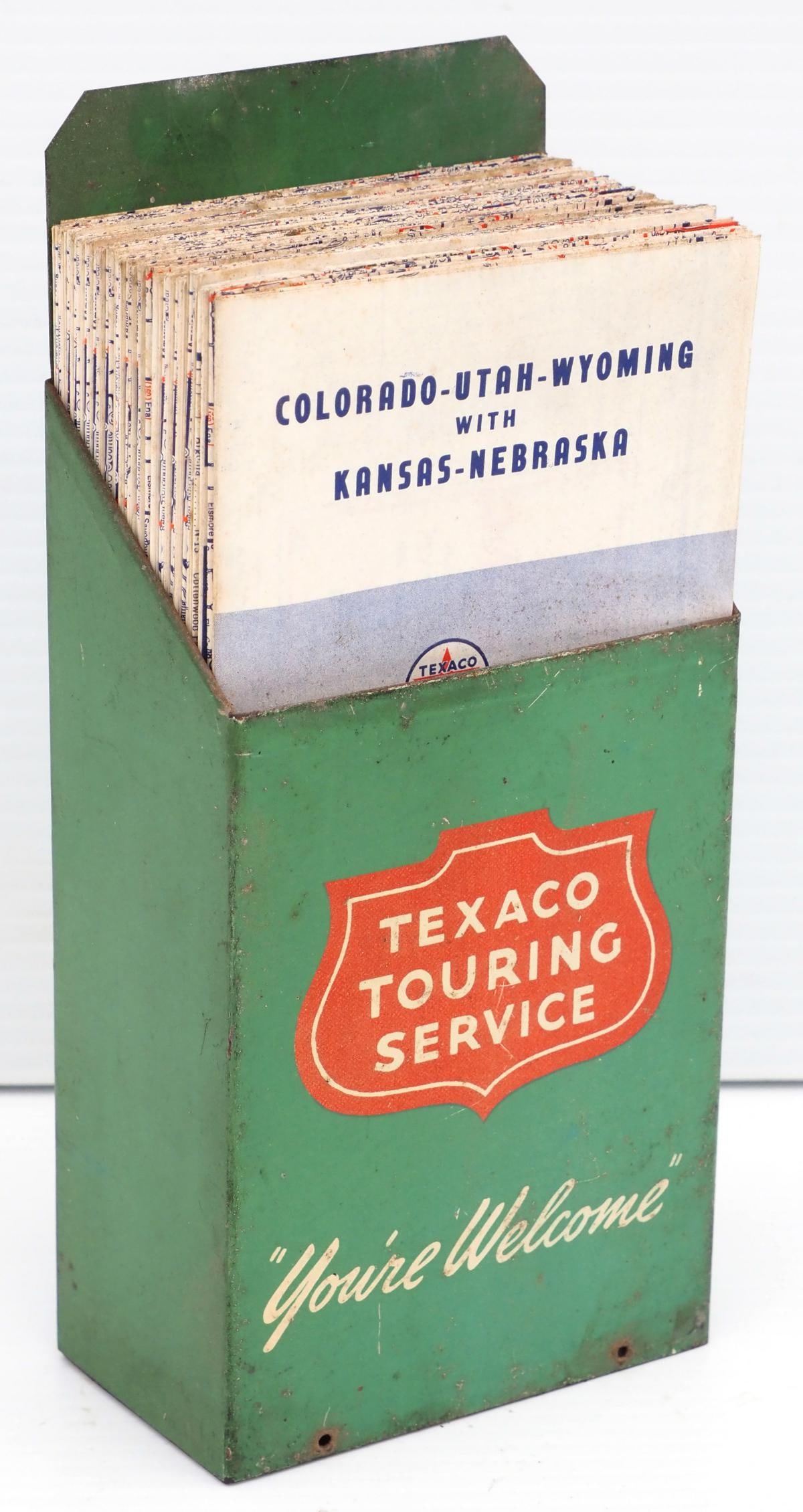 Texaco Touring Service map holder with maps (1 of 4)