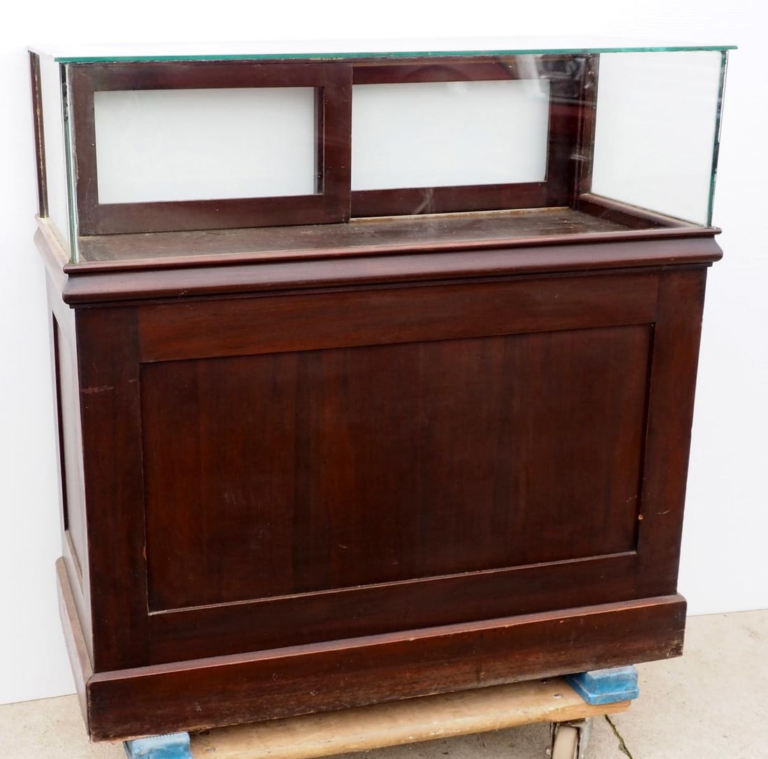Walnut & glass display cabinet (1 of 5)