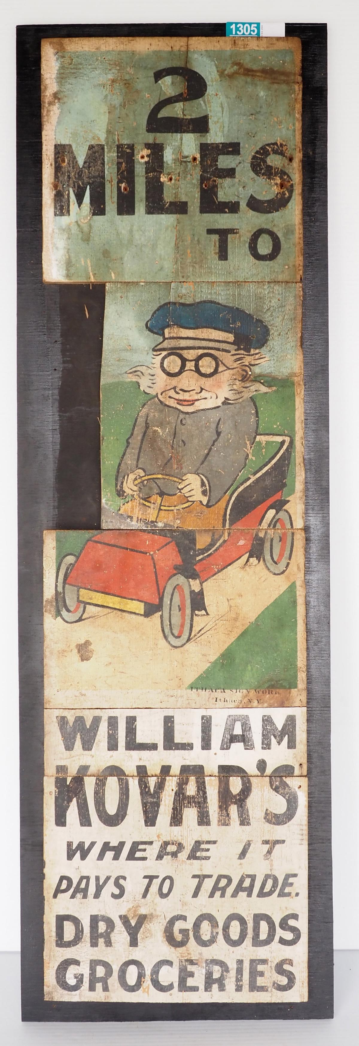 William Kovar's Dry Goods sign (1 of 5)