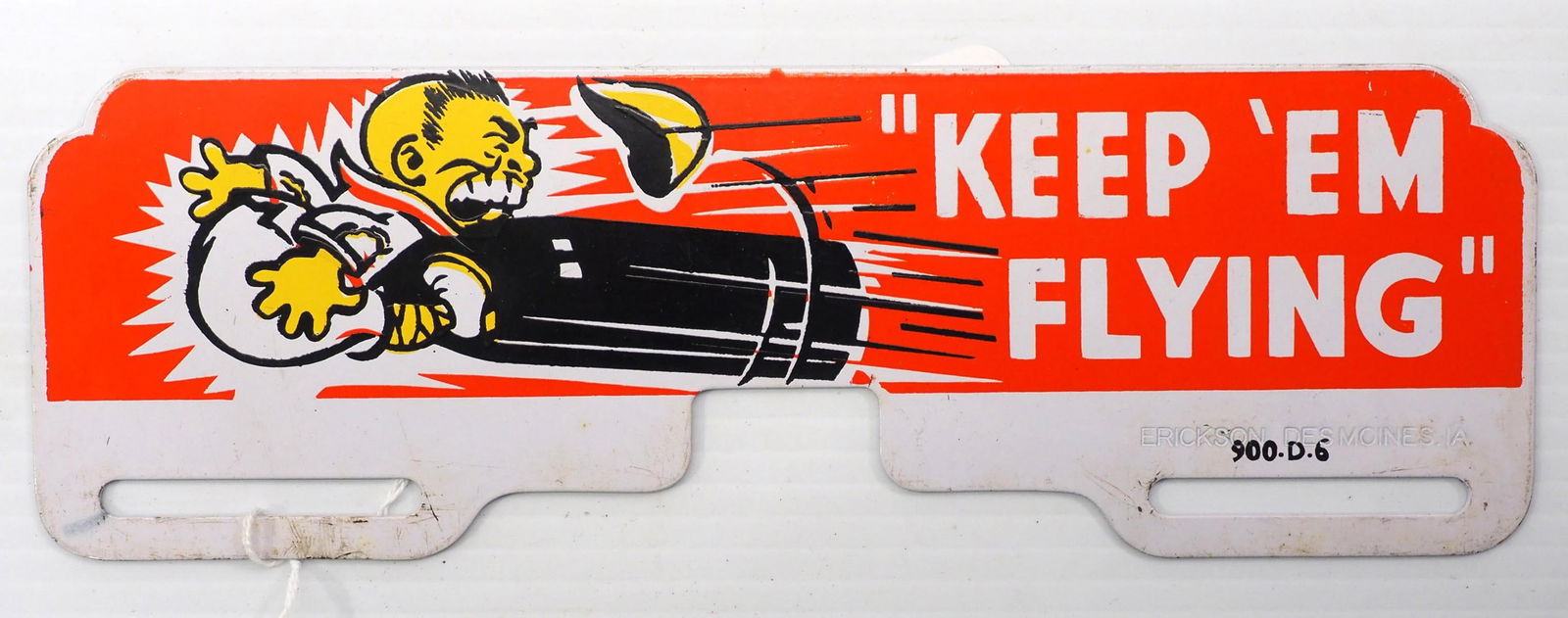 "Keep 'em Flying" license plate topper (1 of 2)