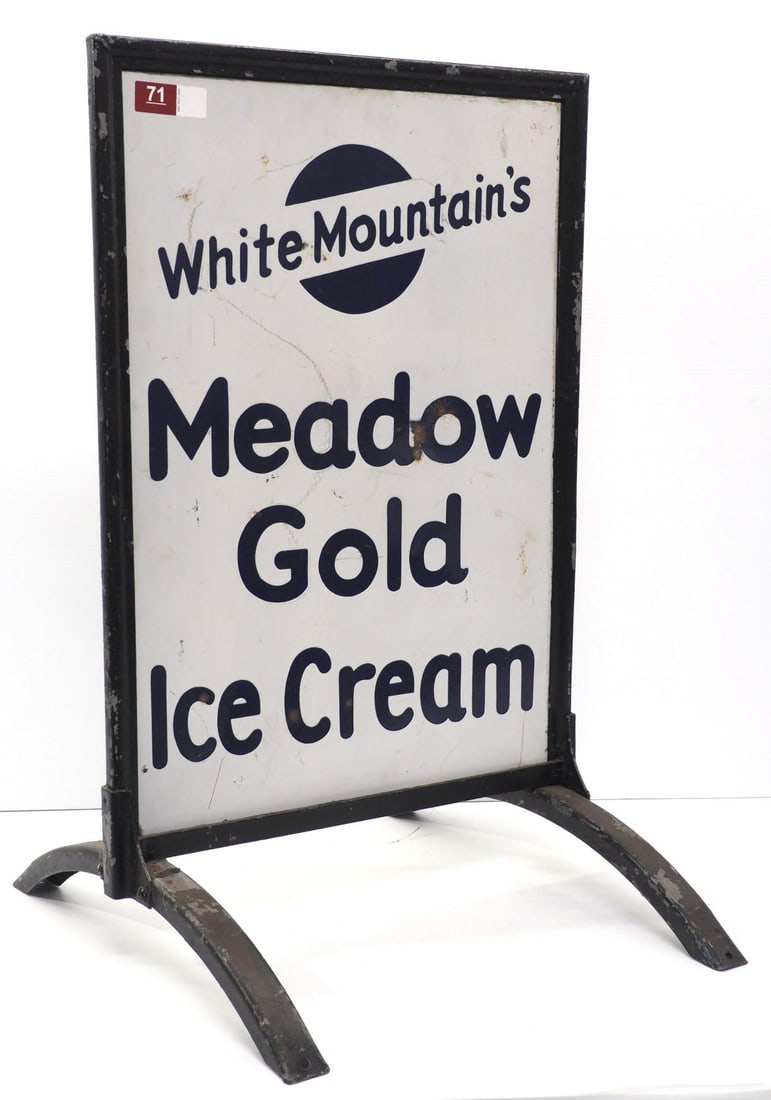 White Mountain Meadow Gold Ice Cream curb sign (1 of 3)