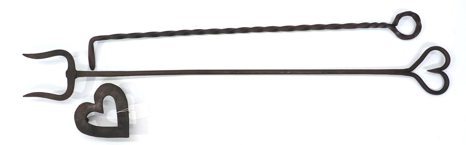 Hand-forged fireplace tools and trivet: Hand-forged fireplace tools and trivet