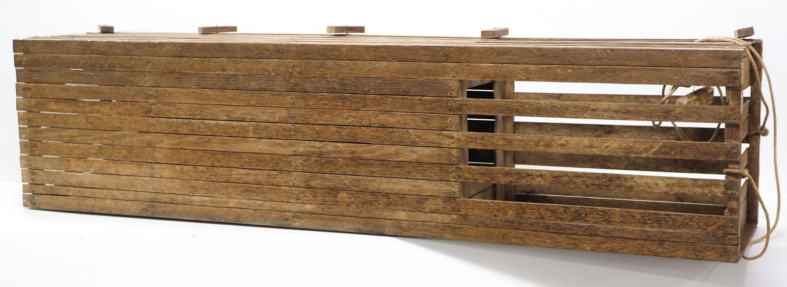 Long wooden fish trap: Long wooden fish trap, 18"x18"x72"L - * * BUYER TO ARRANGE PICK-UP