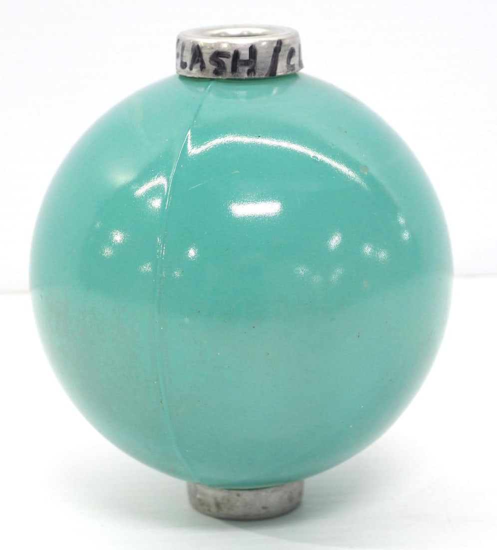 RARE flashed seafoam green/clear lightning rod ball (1 of 2)