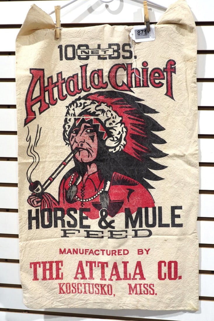 Attala Chief Horse & Mule Feed cloth feed bag (1 of 1)