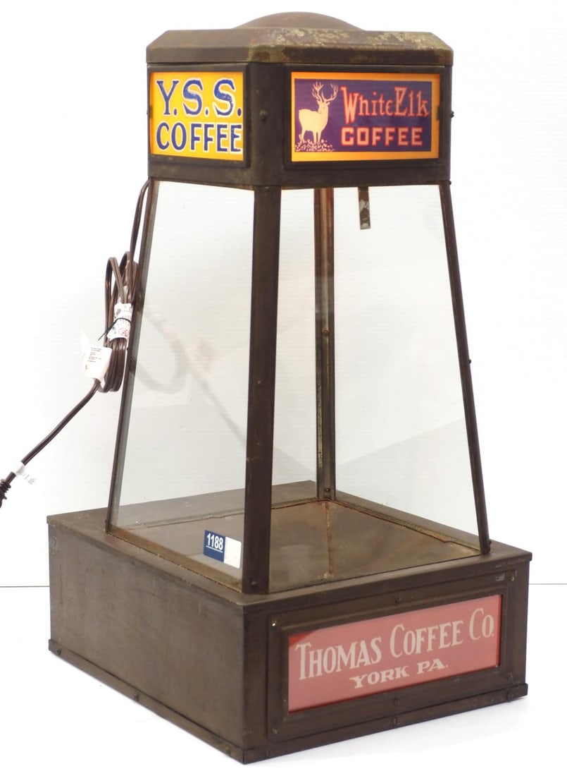 Metal & glass, lighted product dispenser/display (1 of 4)